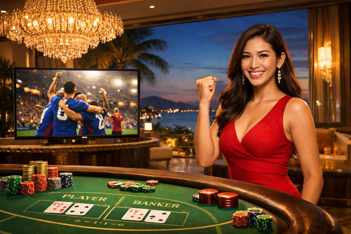 Pemain baccarat gaya Malaysia di Penang menikmati permainan kasino fm885 secara langsung